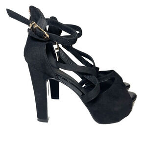 IDIFU Women's Sz 8.5 Platform Heels Strappy Heels For Women Dressy Peep Toe